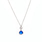 Avenue Chic - Women's Tiny Orchid Drop Pendant Necklace