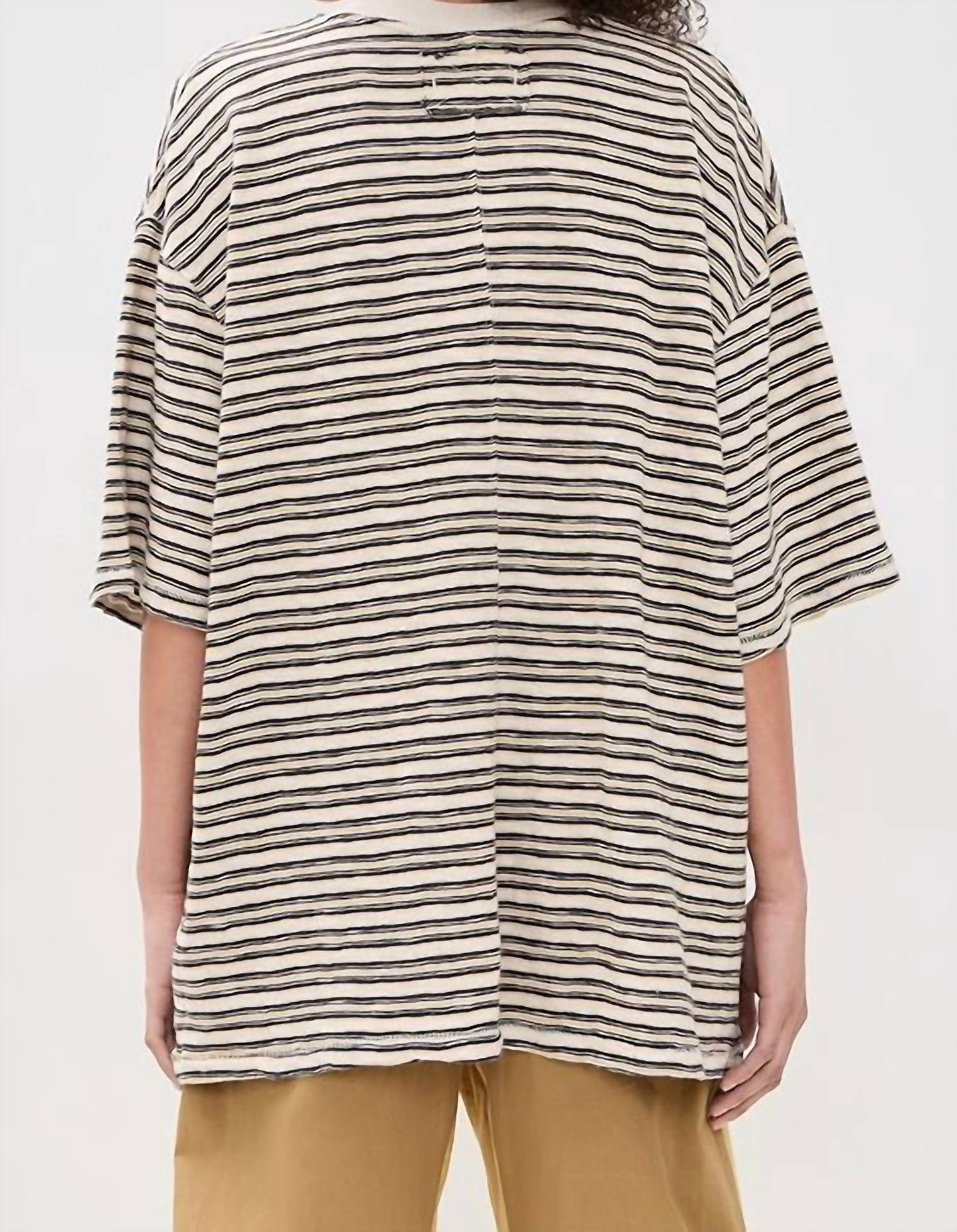 Free People - All Love Stripe Oversized Pocket Tee