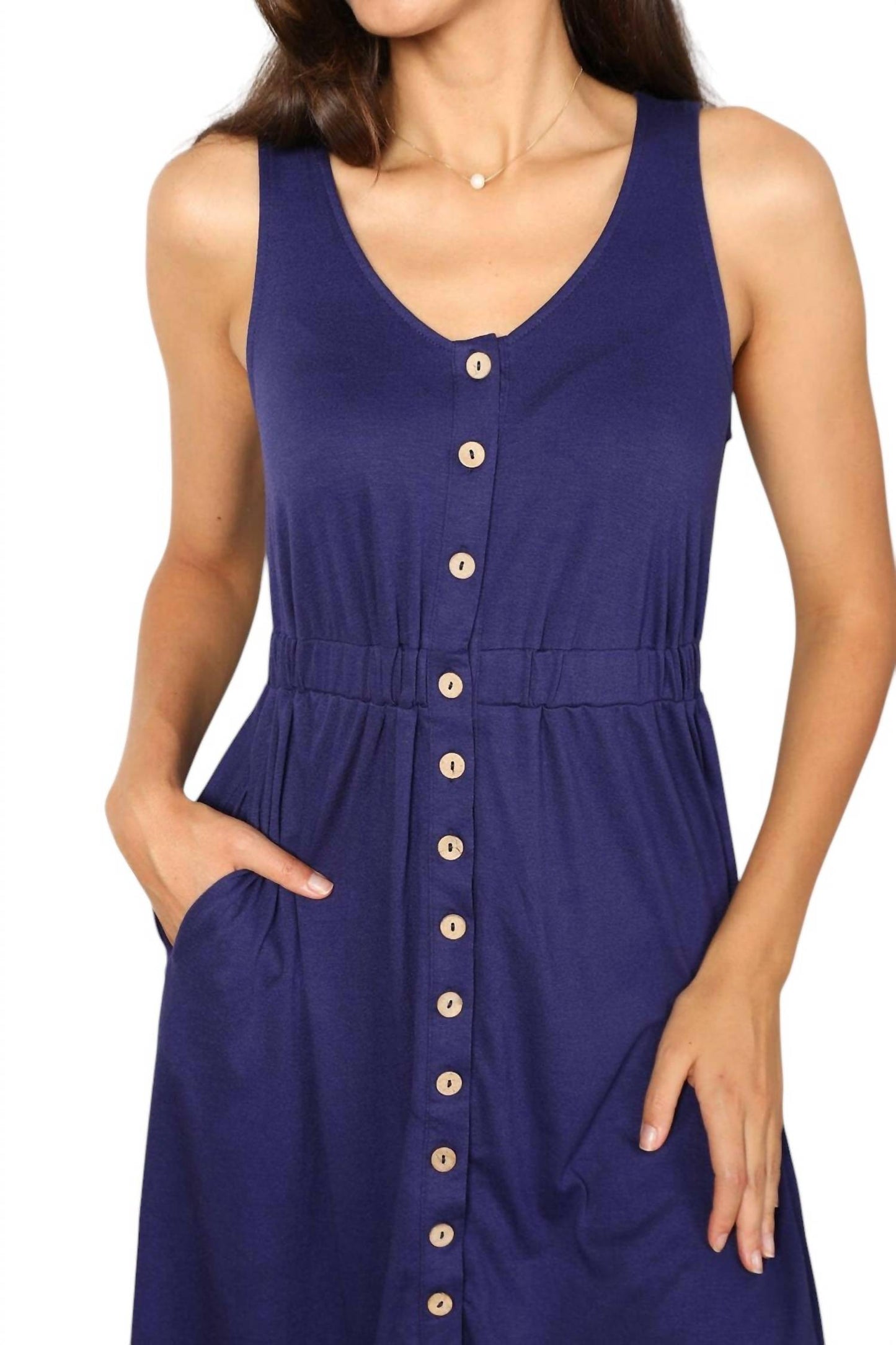 Double Take - Empire Elegance Sleeveless Dress