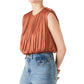 Steve Madden - Milana Satin Bubble Top With Shoulder Pads