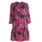 Johnny Was - Johnny Was Women's Visions Mini Dress Pleated Floral Pink