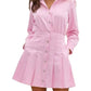 Entro - Ashley Striped Pleated A-line Mini Dress