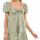 Speechless Junior's Striped Babydoll Dress Green Size X-Large