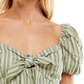 Speechless Junior's Striped Babydoll Dress Green Size X-Large