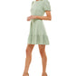 Speechless Junior's Eyelet Mini Dress Green Size XX-Small