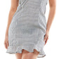 Speechless Junior's Striped O Ring Halter Dress White Size XX-Small