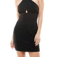 Speechless Junior's Keyhole Cutout Halter Dress Black Size Small