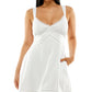 Speechless Junior's Crochet TrimSleeveless Dress White Size Large
