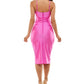Speechless Junior's Sateen U Wire Bodycon Dress Pink Size 1