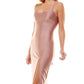 Speechless Junior's Sateen High Slit Bodycon Dress Pink Size XX-Large