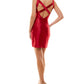 Speechless Junior's Plunging V Wire Satin Dress Red Size 5