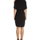 Adrianna Papell Women's Beaded Trim Pintucked Dress Black Size 6