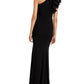 Aidan By Aidan Mattox Women's One Shoulder Gown Black Size 12