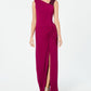 Adrianna Papell Women's Sequined Sleeveless Jewel Neck Maxi Sheath Evening Dress Pink Size 16