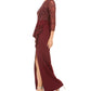 Adrianna Papell Women's Beaded Column Gown Red Size 16