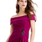Adrianna Papell Women's Cascade Ruffle Gown Pink Size 10