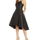Adrianna Papell Women's Beaded Neck Mikado Dress Black Size 10