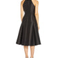 Adrianna Papell Women's Beaded Neck Mikado Dress Black Size 10