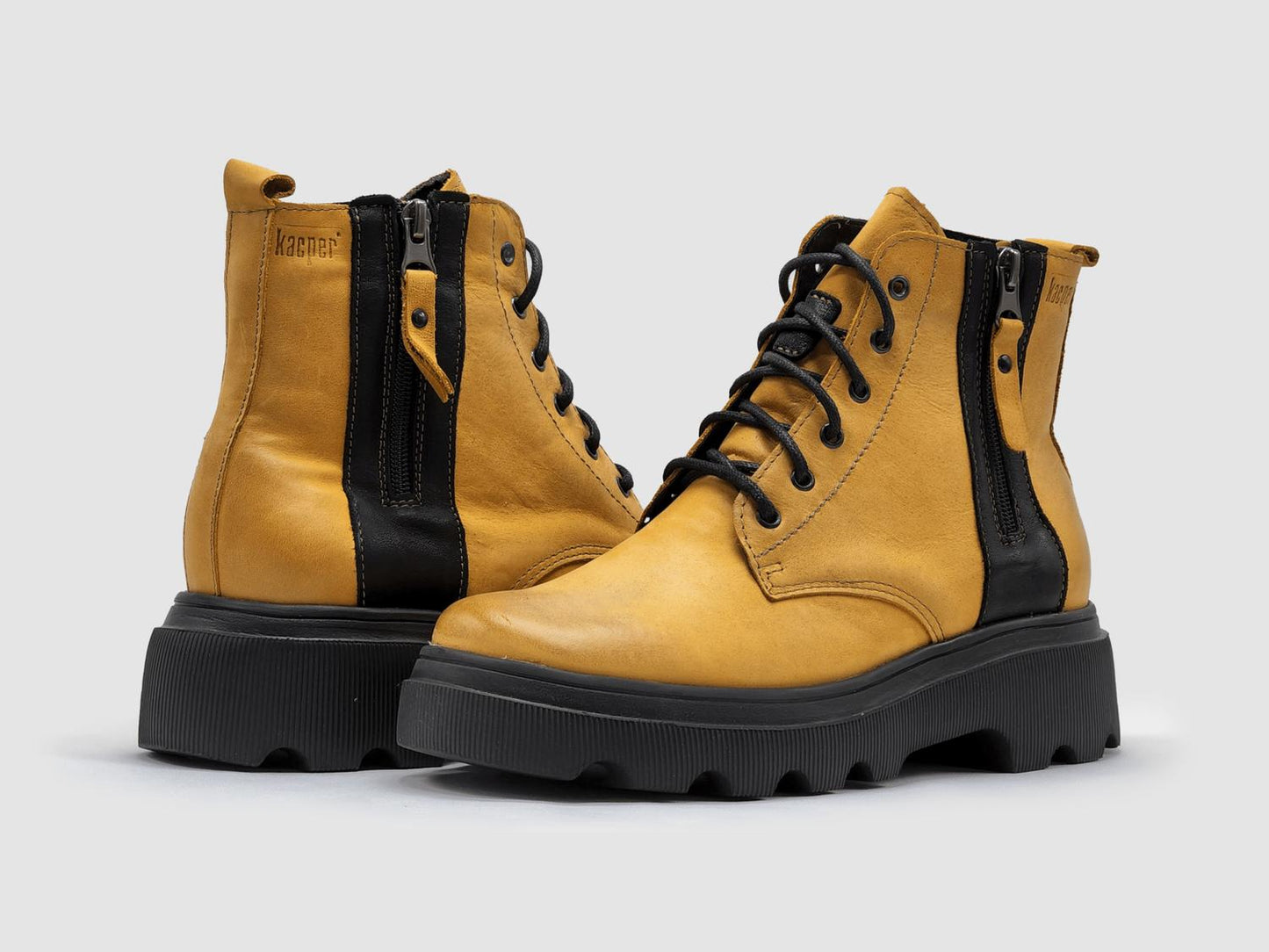 Kcr Group - Women's Modern Lined Zip-up Leather Boots