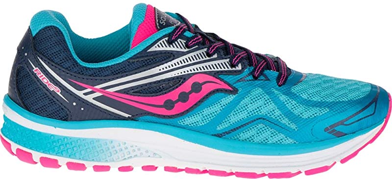Saucony Girl'S Ride 9 Running Shoe Blue/Pink Size 6 M Us Big Kid