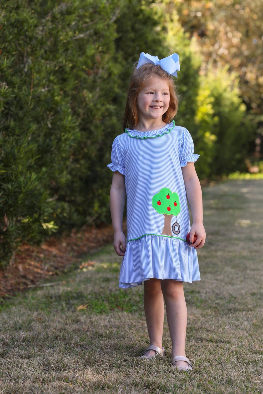 Trotter Street Kids - Girl's Apple Tree And Tire Swing Dress