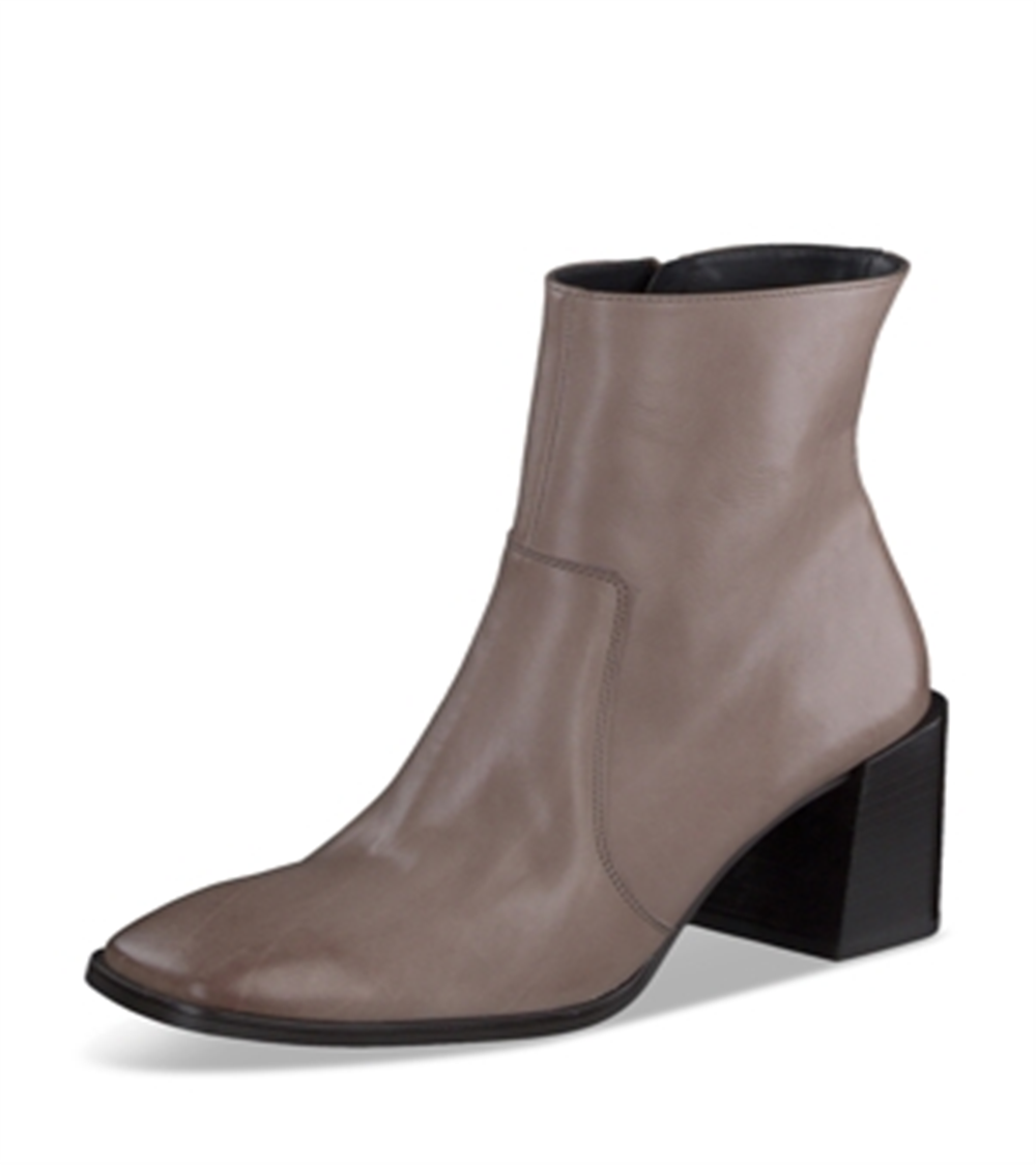 Paul Green Women's Olivia Square Toe Block Heel Booties Brown Size 9 M