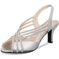 Caparros Women's Twilight Strappy Evening Sandals Gray Size 6 M