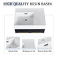 Modern Wall Mounted Bathroom Vanity with Resin Sink and Storage Rack