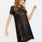 BCBGMAXAZRI Women's Maternity Textured A Line Dress Black Size Small