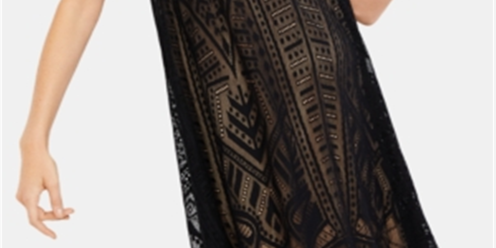 BCBGMAXAZRI Women's Maternity Textured A Line Dress Black Size Small