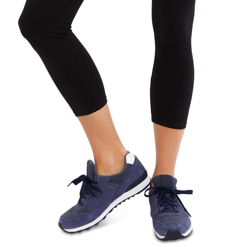 Motherhood Maternity Women's Essential Stretch Over the Bump Maternity Crop Leggings Black Size Small