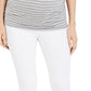Motherhood Maternity Women's The Maia Secret Fit Belly Skinny Ankle Pants White Size Medium