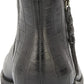 Walking Cradles Women's Kason Round Toe Ankle Clog Boots Light Tumbled Dressy Croco Black Size 5 M (B)
