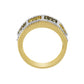 14KT Yellow Gold Champagne, Yellow and Round Diamond Band Ring (1 1/2 cttw, H-I Color, I1-I2 Clarity)