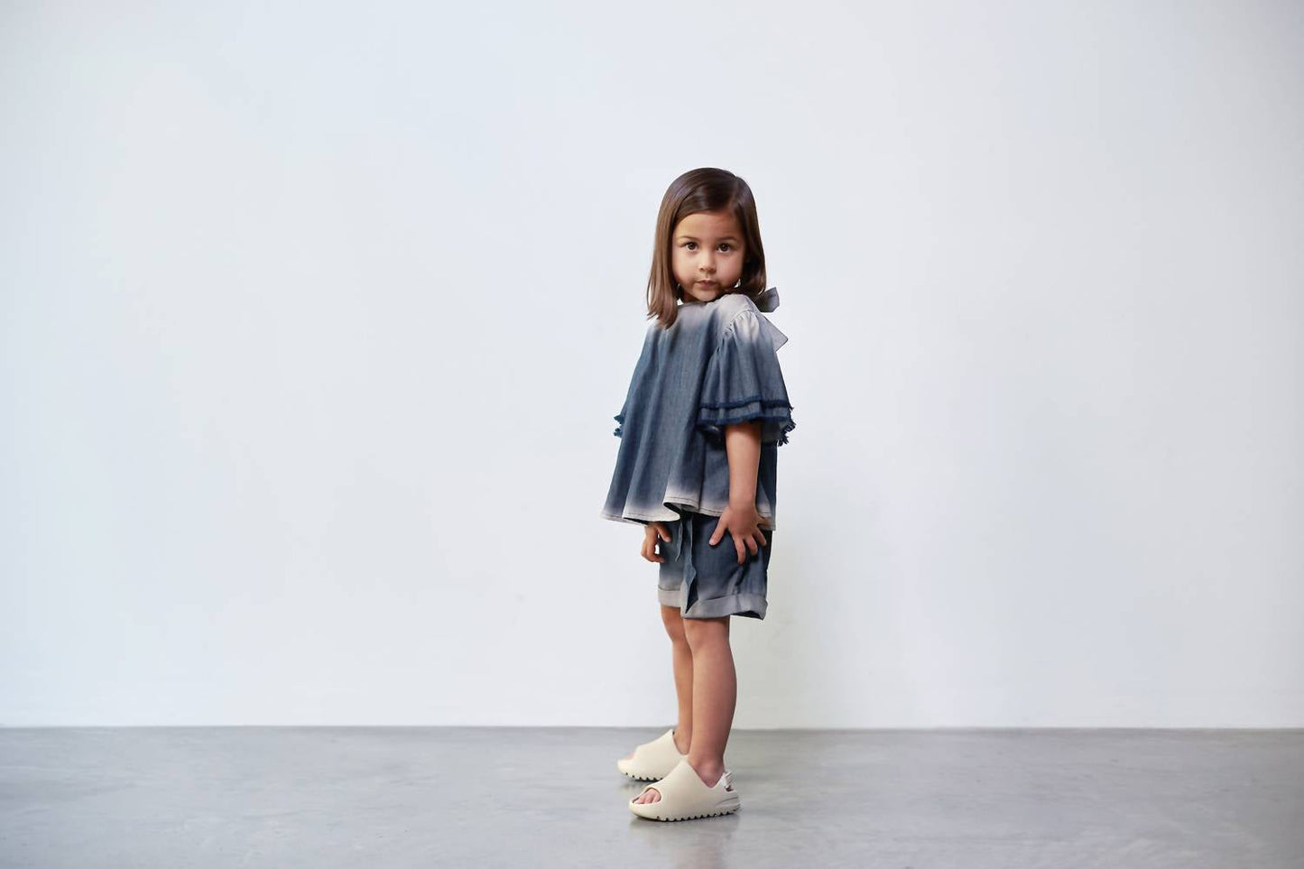 Omamimini - Denim Shorts with Belt