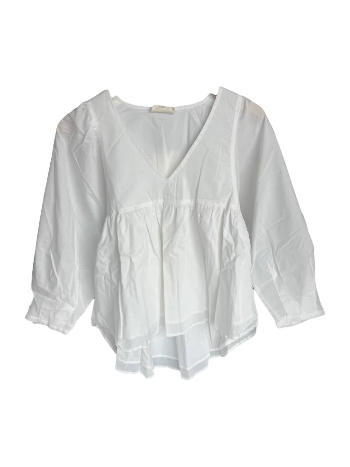 Before You - Cotton V-neck Blouse
