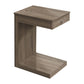 Accent Table, C-Shaped Contemporary & Modern - Taupe