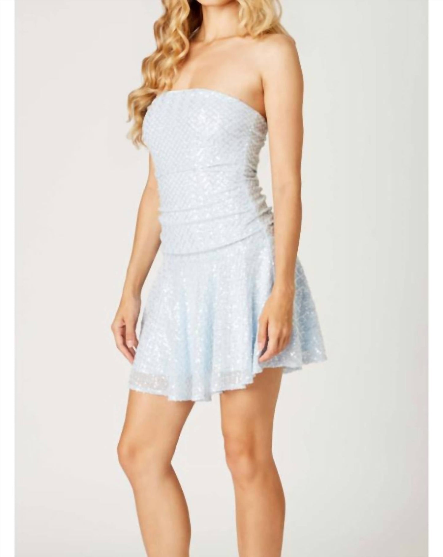 Cason Couture - The Eliana Strapless Sequin Mini Dress