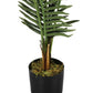 47" Tall Artificial Palm Tree - Indoor Faux Plant in Black Pot