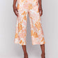 Charlie B - Printed Linen Blend Cropped Pull-on Pants