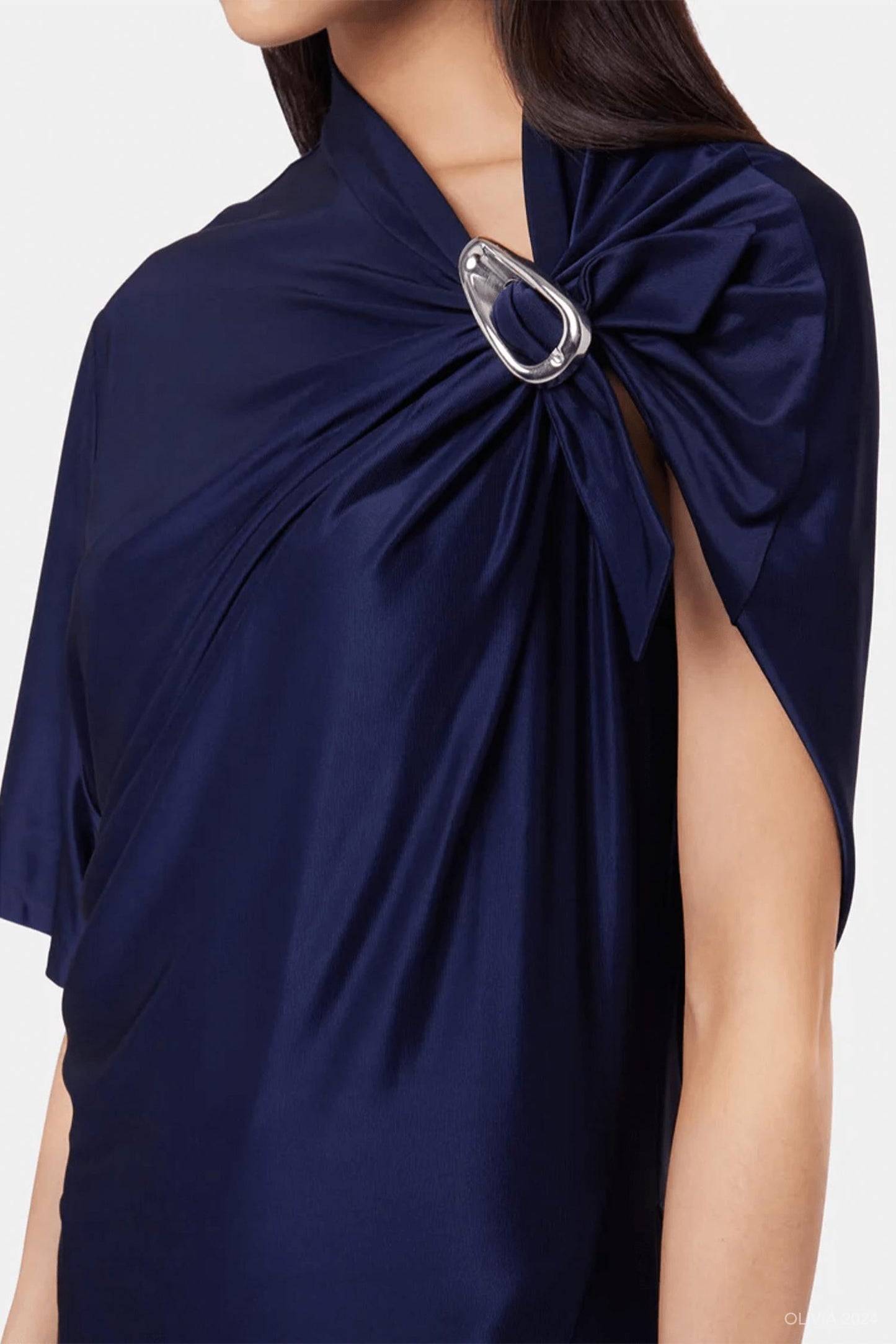 Rabanne - Asymmetrical Draped Midi Dress