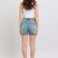Judy Blue - Mid Rise Button-fly Destroy Shorts