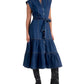 Elan - Cap Sleeve Tie Waist Dress