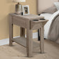 Accent Side Table with Storage and Built-In Lamp