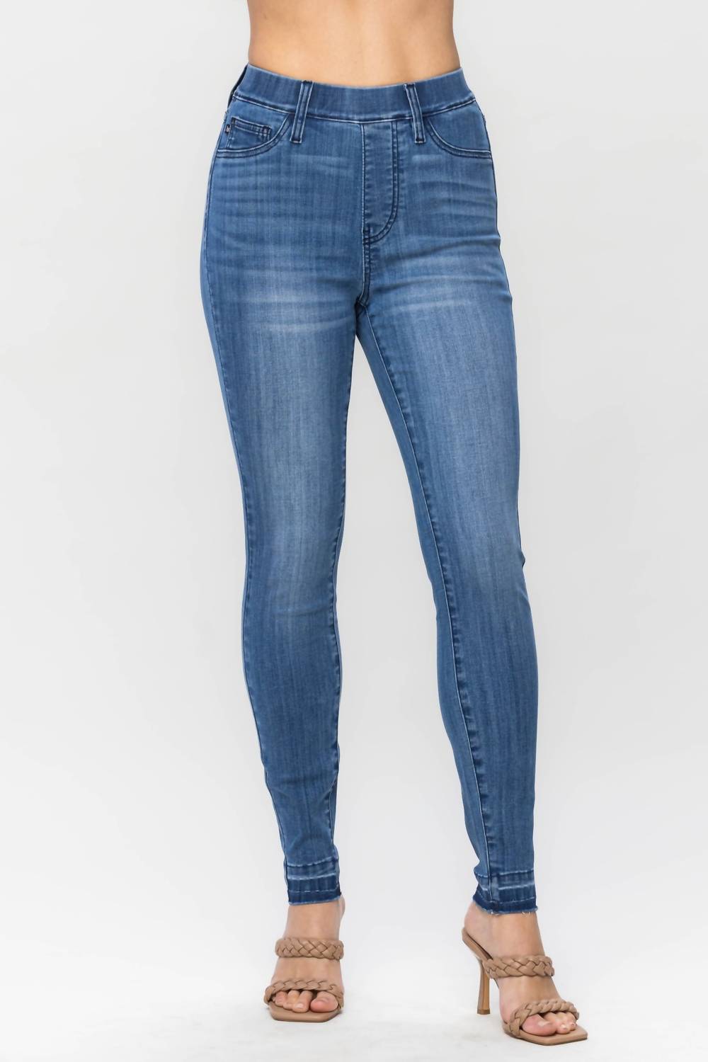 Judy Blue - High Waist Release Hem Skinny Denim Jeans