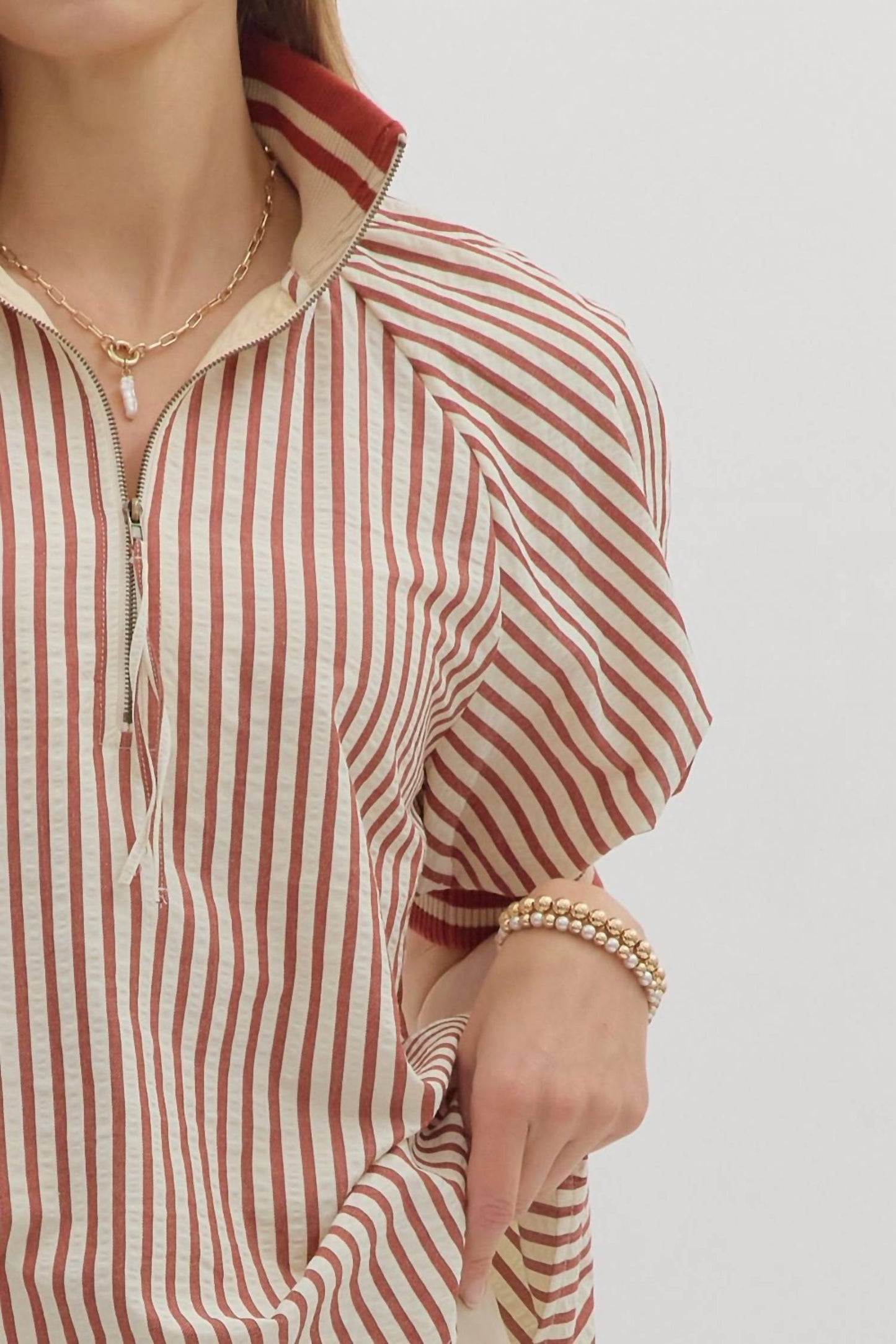Entro - Women's Brick Stripe Top