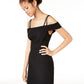 Teeze Me Junior's Off The Shoulder Dress Black Size 11