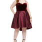 Teeze Me Women's Spaghetti Strap Short Party Dress Red Size 22