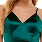Pear Culture Junior's V Neck Strap Back Mini Dress Green Size 13