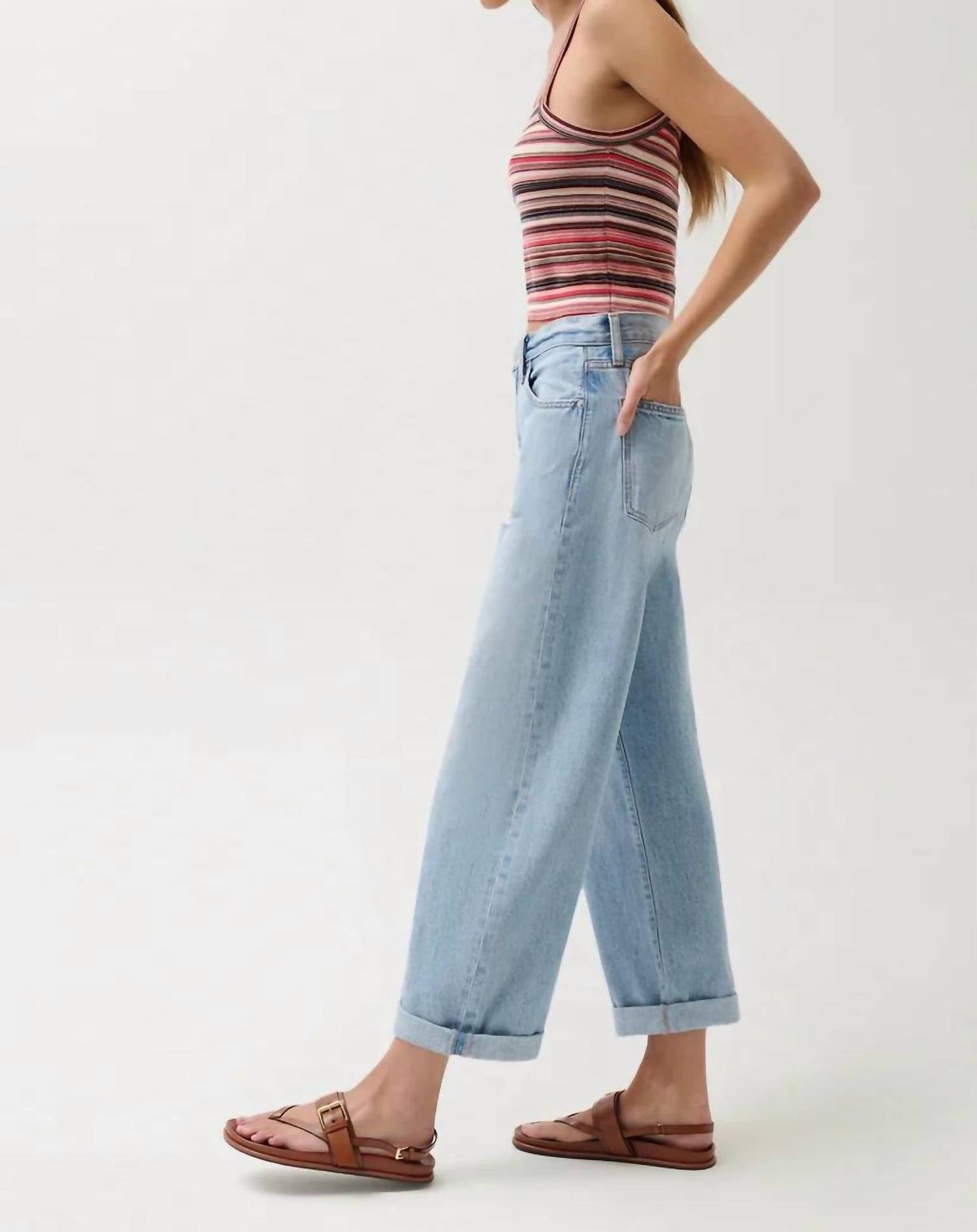 Pistola - Donny Bowed Wide Leg Jeans